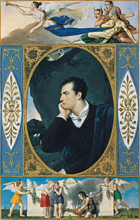 Framed Print : Portrait of Lord Byron (Ritratto di Lord Byron), by Giovanni Battista Gigola, 1826, 19th Century, miniature on parchment - Italy, Lombardy, Brescia, Athenaeum of Science Framed Print : Portrait of Lord Byron (Ritratto di Lord Byron), by Giovanni Battista Gigola, 1826, 19th Century, miniature on parchment - Italy, Lombardy, Brescia, Athenaeum of Science