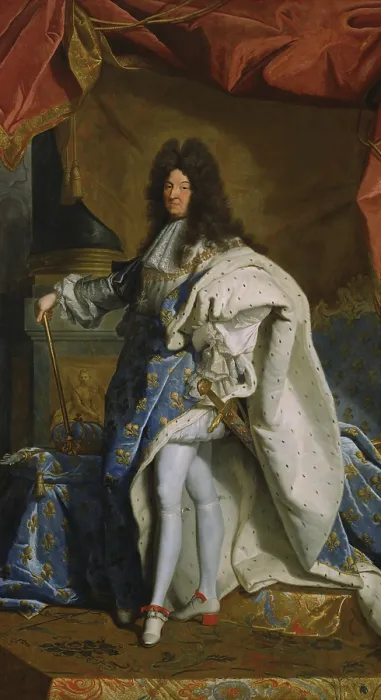 Framed Print : Portrait of Louis XIV, by Hyacinthe Rigaud studio, 1701, French painting, oil on canvas Framed Print : Portrait of Louis XIV, by Hyacinthe Rigaud studio, 1701, French painting, oil on canvas