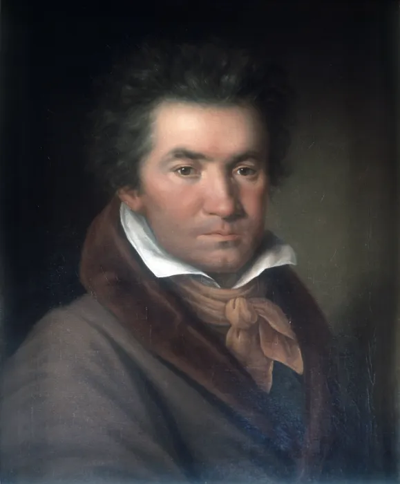 Framed Print : Portrait of Ludwig van Beethoven, by Joseph Willibrord Mahler, 1815, 19th Century, oil on canvas - Austria, Wien, Gesellschaft der Musikfreunde. Whole artwork view Framed Print : Portrait of Ludwig van Beethoven, by Joseph Willibrord Mahler, 1815, 19th Century, oil on canvas - Austria, Wien, Gesellschaft der Musikfreunde. Whole artwork view