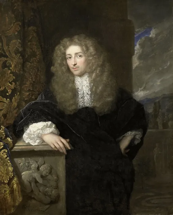Framed Print : Portrait of a Man, possibly of the van Citters Family, by Caspar Netscher, 1678, Dutch oil painting (BSLOC_2016_3_91)