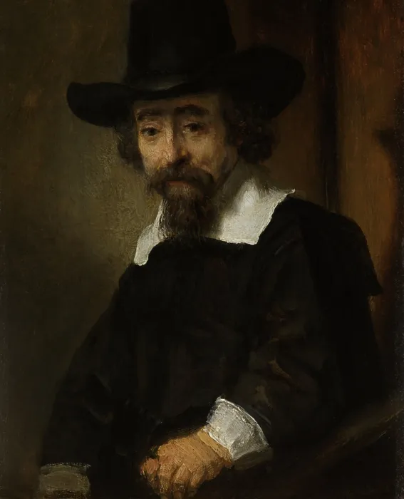 Framed Print : Portrait of a Man, thought to be Dr. Ephraim Bueno, by Rembrandt, 1645, Dutch painting, oil on panel Framed Print : Portrait of a Man, thought to be Dr. Ephraim Bueno, by Rembrandt, 1645, Dutch painting, oil on panel