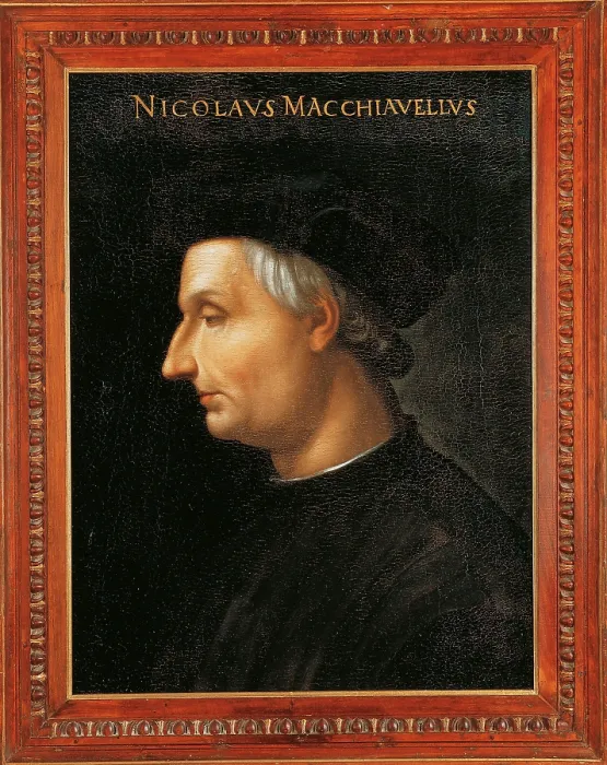 Framed Print : Portrait of Niccol Machiavelli, by Cristofano DellAltissimo di Papi, 1568 ante, 16th Century, oil on panel, cm 60 x 45 - Italy, Tuscany, Florence, Uffizi Gallery. All