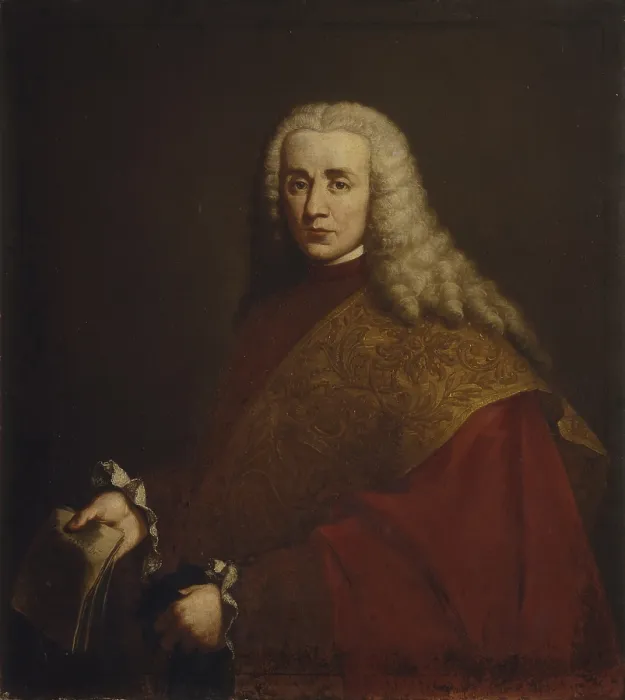 Framed Print : Portrait of the Officer Lorenzo Morosini, by Domenico Fedeli also known as Maggiotto, 1764, 18th Century, oil on canvas - Italy, Veneto, Rovigo, Concordi Academy Collection