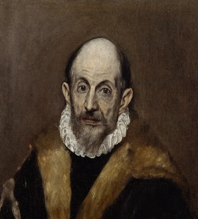 Framed Print : PORTRAIT OF AN OLD MAN, by El Greco, 1595-1600, Spanish Renaissance painting, oil on canvas
