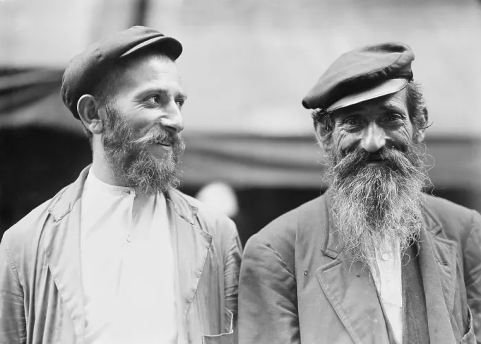 Framed Print : Portrait of two Orthodox Jewish men in New York, c. 1910-15 Framed Print : Portrait of two Orthodox Jewish men in New York, c. 1910-15