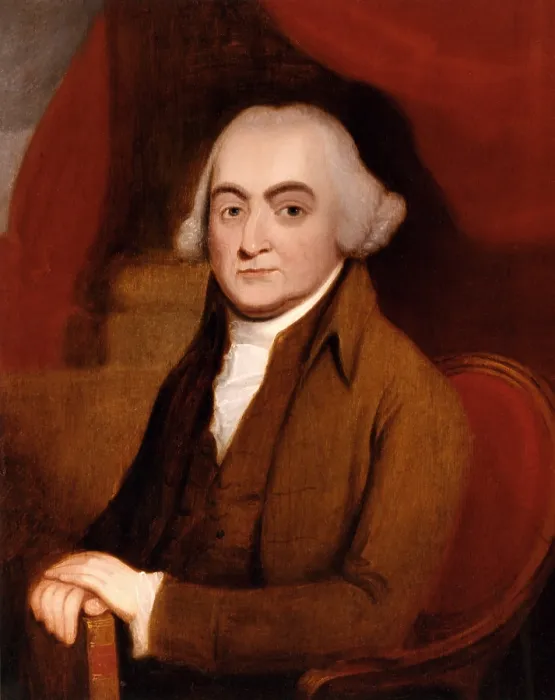 Framed Print : The portrait was painted when Adams was the second President of the United States from 1797-1801. It was possibly painted from an engraving by H. H. Houston