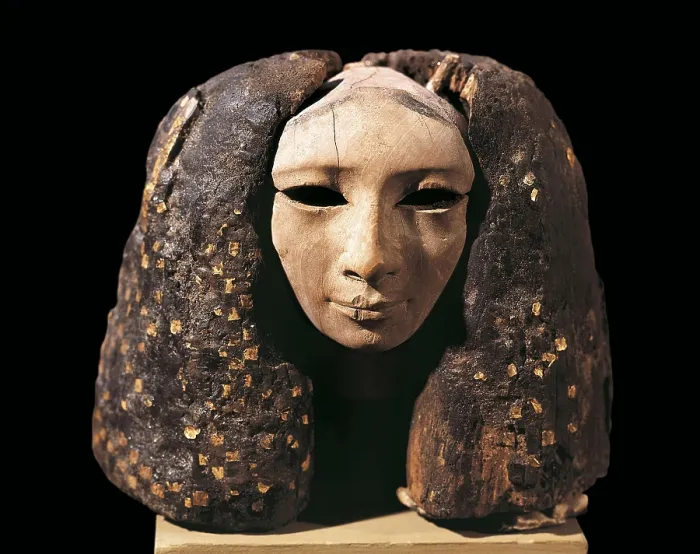 Framed Print : Portrait of a princess. 1991 BC. Egyptian art. Middle Kingdom. Sculpture on wood. EGYPT. Cairo. Egyptian Museum. Proc: EGYPT. Al-Lisht. AISA / Everett Collection**US SALES ONLY**