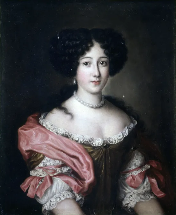 Framed Print : Portrait of Princess Giulia Colonna di Gallicano, by Unknow Artist close to Jacob Ferdinand Voet also known as Ferdinando of Portraits, 1663 - 1679, 17th Century