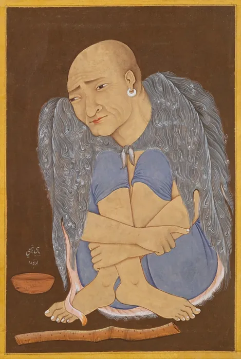Framed Print : PORTRAIT OF A SUFI, Indian, Mughal painting, 1600-1620s, ink, opaque watercolor, gold on paper. Sufis were Muslim mystics who renounced the material world