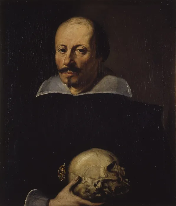 Framed Print : Portrait of the surgeon Enea Fioravanti, by Daniele Crespi, 1629-1630, 17th century, oil on canvas, 66 x 57 cm Framed Print : Portrait of the surgeon Enea Fioravanti, by Daniele Crespi, 1629-1630, 17th century, oil on canvas, 66 x 57 cm