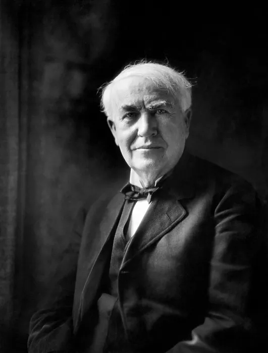 Framed Print : A portrait of Thomas Edison. (1847-1931). Courtesy CSU Archives / Everett Collection