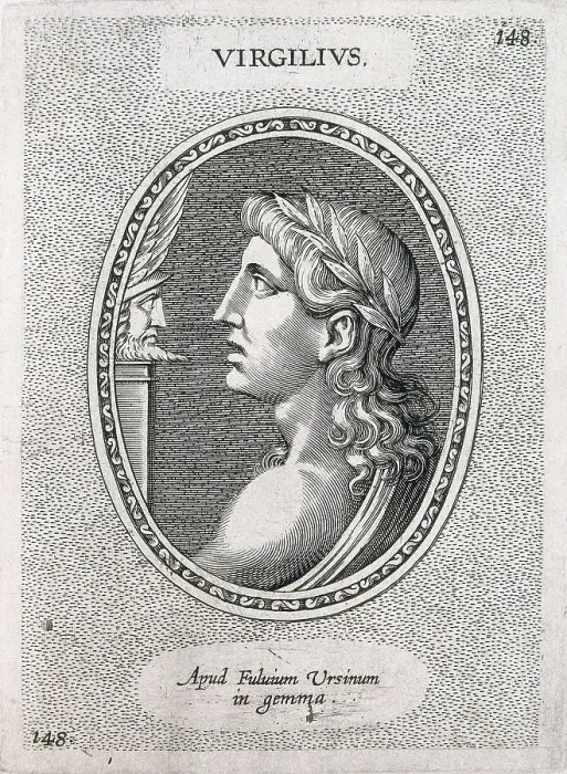 Framed Print : Portrait of Virgil from the book 'Illustrium imagines' (1606). Engraving. SPAIN. Madrid. National Library. AISA / Everett Collection**US SALES ONLY**