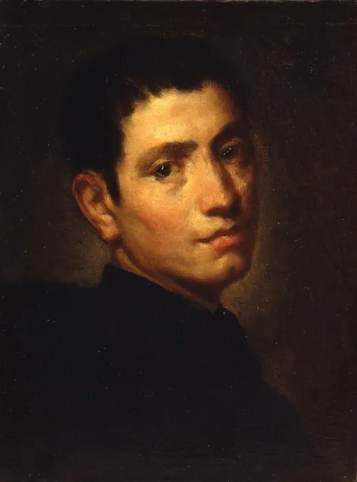 Framed Print : Portrait of a young friar from the Ordo Minimorum, by Vittore Ghislandi also nown as Fra Galgario, 1732, 18th Century, oil on canvas - Italy, Lombardy, Milan