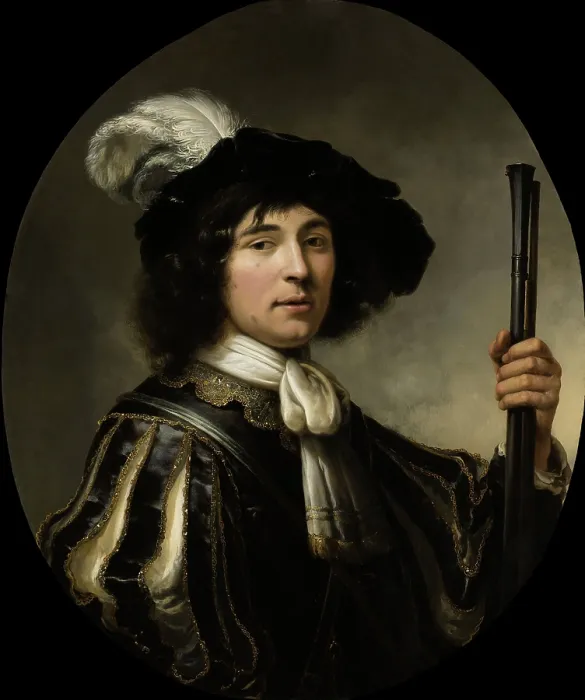 Framed Print : Portrait of a Young Man, by Aelbert Cuyp, 1640-60, Dutch painting, oil on panel