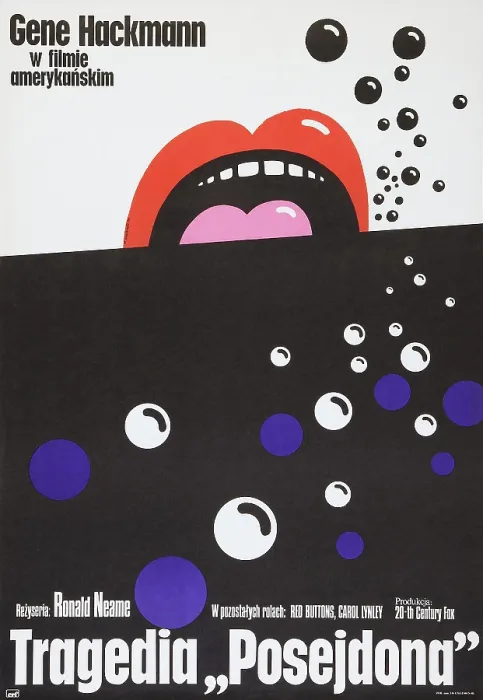 Framed Print : THE POSEIDON ADVENTURE, (aka TRAGEDIA POSEJDONA), Polish poster, 1972