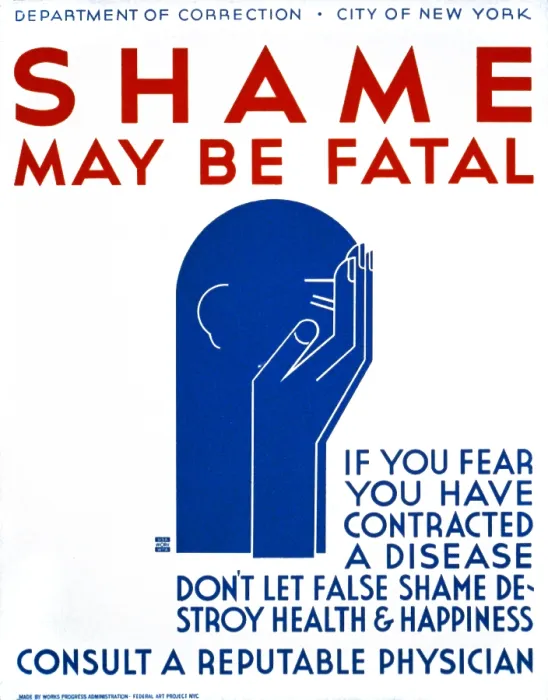 Framed Print : Poster encouraging persons with syphilis to seek proper treatment as soon as possible