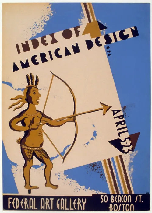 Framed Print : Poster for Federal Art Project exhibition of art work from the 'Index of American Design, ' at the Federal Art Gallery, 50 Beacon Street, Boston, Mass Framed Print : Poster for Federal Art Project exhibition of art work from the 'Index of American Design, ' at the Federal Art Gallery, 50 Beacon Street, Boston, Mass
