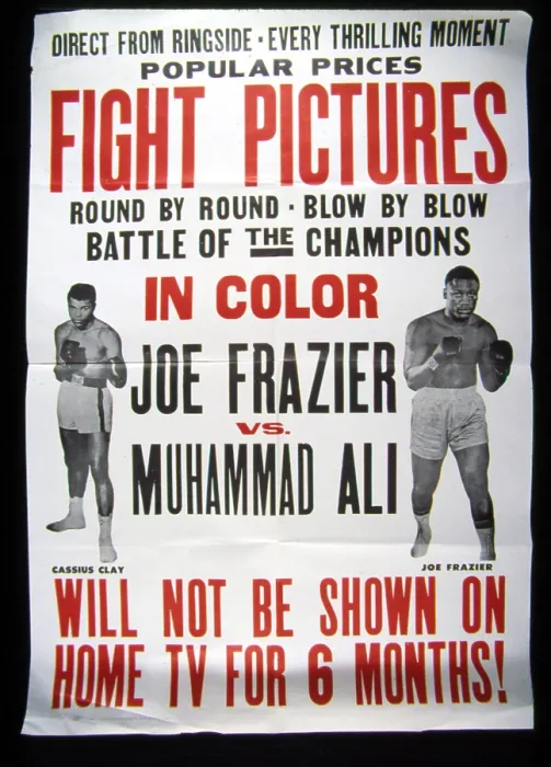 Framed Print : Poster for the first Joe Frazier vs. Muhammad Ali title fight, 1971. Courtesy: CSU Archives  /  Everett Collection