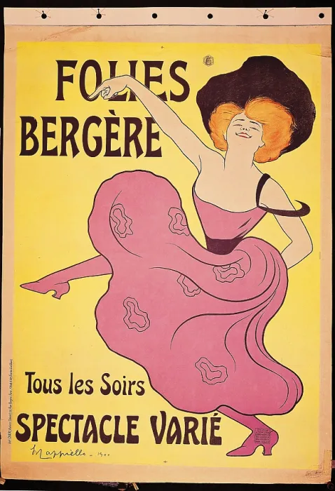 Framed Print : Poster for Folies Berger, by Leonetto Cappiello, 1900, 20th Century, cm 130 x 95 - Italy, Veneto, Treviso, Treviso, L. Bailo Civic Museum, Salce Collection. All