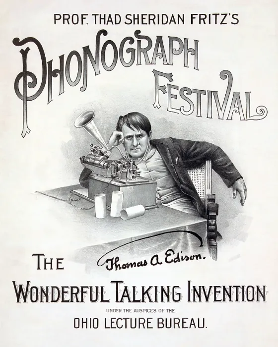 Framed Print : Poster for a music festival, text reads: Prof Framed Print : Poster for a music festival, text reads: Prof