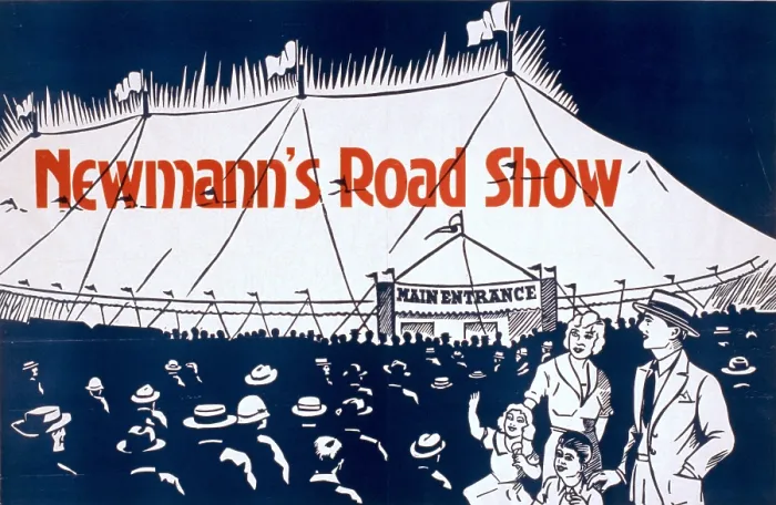 Framed Print : Poster for Newmann's Road Show, traveling carnival, circa 1940s