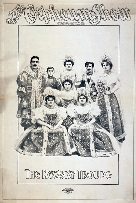 Framed Print : Poster for the Newsky Troupe that performed on the Orpheum vaudeville circuit Framed Print : Poster for the Newsky Troupe that performed on the Orpheum vaudeville circuit