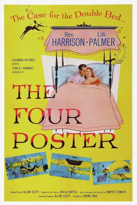 Framed Print : THE FOUR POSTER, US poster art, from left: Rex Harrison, Lilli Palmer, 1952