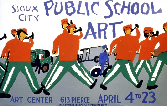 Framed Print : Poster for Public school art, Sioux City Art Center, 613 Pierce, Sioux City, Iowa, poster, April 4-23, 1939 Framed Print : Poster for Public school art, Sioux City Art Center, 613 Pierce, Sioux City, Iowa, poster, April 4-23, 1939