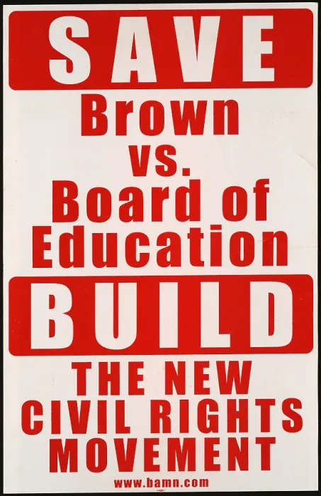 Framed Print : Poster used in the April 1, 2003 Civil Rights March on Washington. It reads, Save Brown vs. Board of Education build the new civil rights movement Framed Print : Poster used in the April 1, 2003 Civil Rights March on Washington. It reads, Save Brown vs. Board of Education build the new civil rights movement