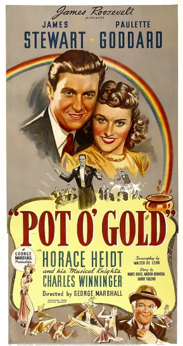 Framed Print : POT O'GOLD, top from left: James Stewart, Paulette Goddard, bottom right: Charles Winninger, 1941