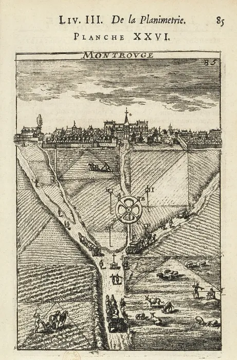 Framed Print : Practical Geometry' by Allain Manesson Mallet. Fol. 85 depicting the surveying of fields (1702). Engraving. FRANCE. Paris. National Library Framed Print : Practical Geometry' by Allain Manesson Mallet. Fol. 85 depicting the surveying of fields (1702). Engraving. FRANCE. Paris. National Library