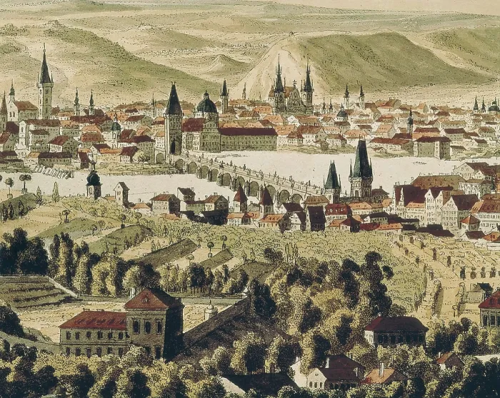 Framed Print : Prague in 18th c. Drawing. CZECH Rep.. Prague. Bertramka Mozart Museum. AISA / Everett Collection**US SALES ONLY** Framed Print : Prague in 18th c. Drawing. CZECH Rep.. Prague. Bertramka Mozart Museum. AISA / Everett Collection**US SALES ONLY**