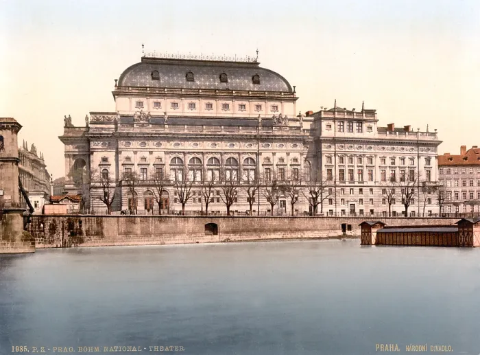 Framed Print : Prague, National Theatre, Bohemia, Austro-Hungary, photochrom, circa 1900