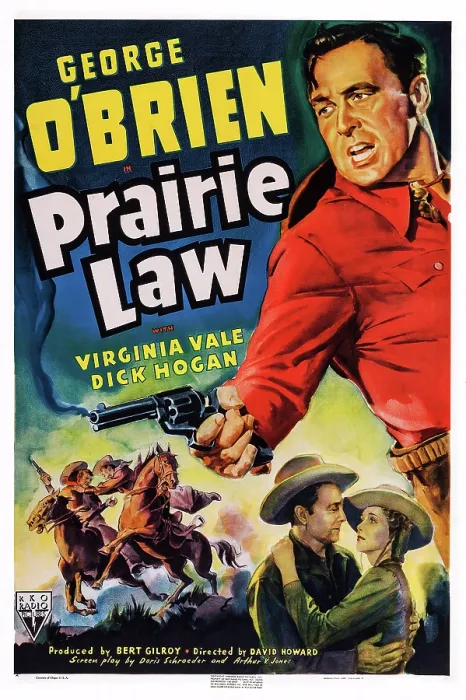 Framed Print : PRAIRIE LAW, US poster art, top right: George O'Brien; bottom from left: George O'Brien, Virginia Vale, 1940