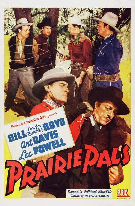 Framed Print : PRAIRIE PALS, US poster art, Bill Boyd, (top, second right), Art Davis, (top right), Lee Powell, (bottom left), 1942 Framed Print : PRAIRIE PALS, US poster art, Bill Boyd, (top, second right), Art Davis, (top right), Lee Powell, (bottom left), 1942