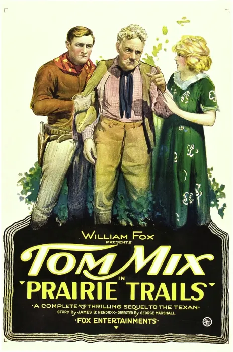 Framed Print : PRAIRIE TRAILS, from left: Tom Mix, Charles K. French, Kathleen O'Connor, 1920, TM and Copyright 20th Century Fox Film Corp. All rights reserved. / courtesy Everett Collection