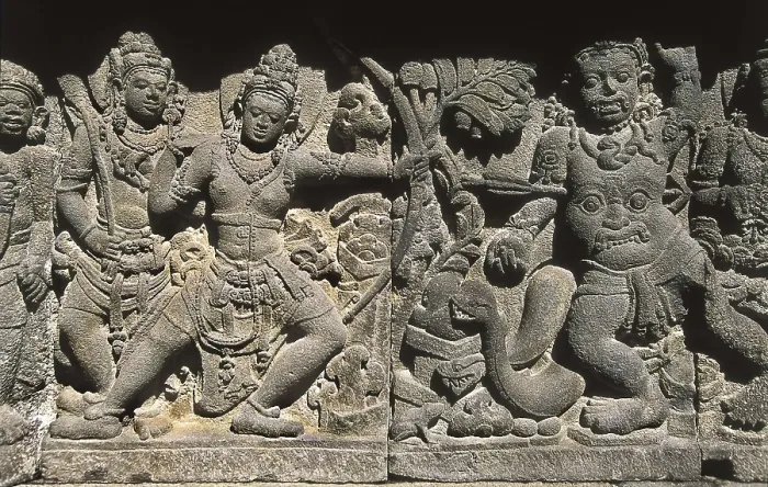 Framed Print : Prambanan Temple or Lorojonggrang Temple. 9th-10th c. INDONESIA. CENTRAL JAVA. Prambanan. Frieze of Candi Shiva depicting Ramayana scenes. Hindu art Framed Print : Prambanan Temple or Lorojonggrang Temple. 9th-10th c. INDONESIA. CENTRAL JAVA. Prambanan. Frieze of Candi Shiva depicting Ramayana scenes. Hindu art