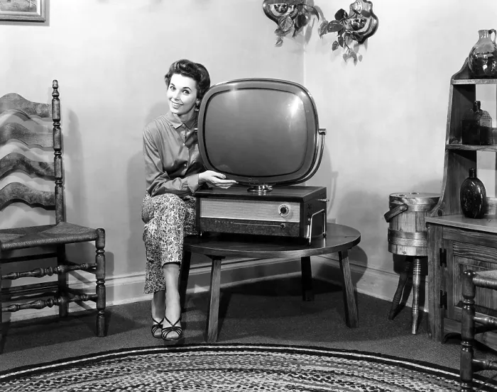 Framed Print : The Predicta home television from Philco Corporation, circa 1959. Courtesy: CSU Archives / Everett Collection
