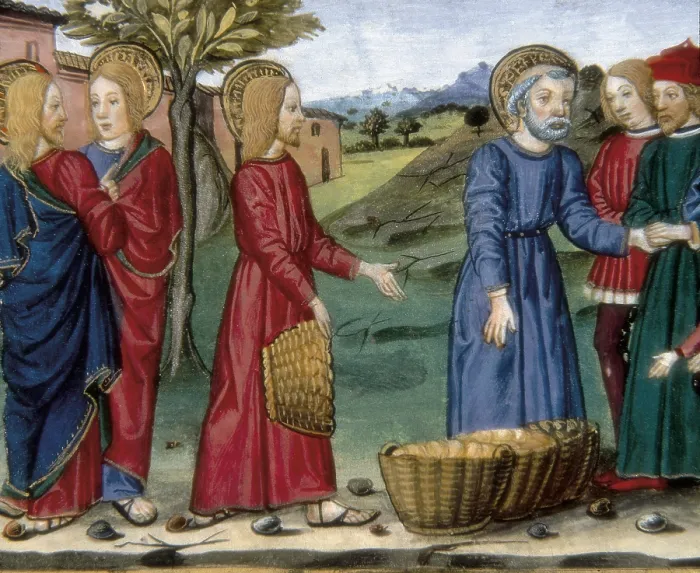 Framed Print : DE PREDIS, Cristoforo (1440-1486). Stories of Saint Joachim, Saint Anne, Virgin Mary, Jesus, the Baptist and the End of the World. 1476