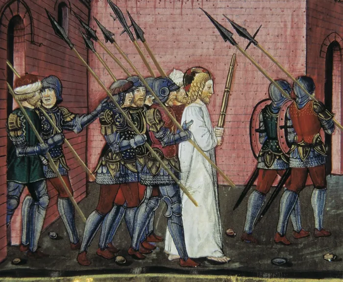 Framed Print : DE PREDIS, Cristoforo (1440-1486). Stories of Saint Joachim, Saint Anne, Virgin Mary, Jesus, the Baptist and the End of the World. 1476. Jesus sent back to Pilate Framed Print : DE PREDIS, Cristoforo (1440-1486). Stories of Saint Joachim, Saint Anne, Virgin Mary, Jesus, the Baptist and the End of the World. 1476. Jesus sent back to Pilate