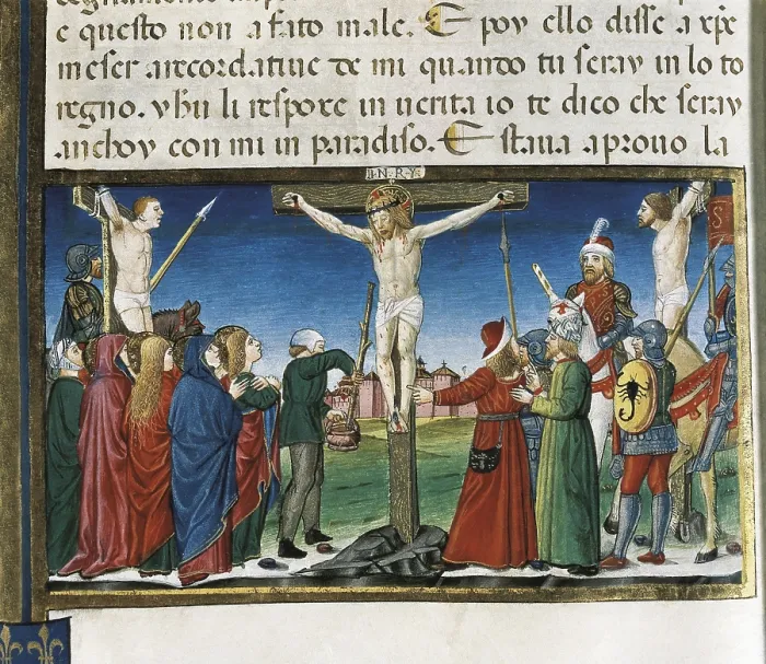 Framed Print : DE PREDIS, Cristoforo (1440-1486). Stories of Saint Joachim, Saint Anne, Virgin Mary, Jesus, the Baptist and the End of the World. 1476