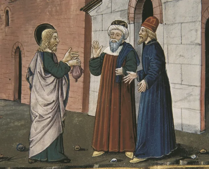 Framed Print : DE PREDIS, Cristoforo (1440-1486). Stories of Saint Joachim, Saint Anne, Virgin Mary, Jesus, the Baptist and the End of the World. 1476