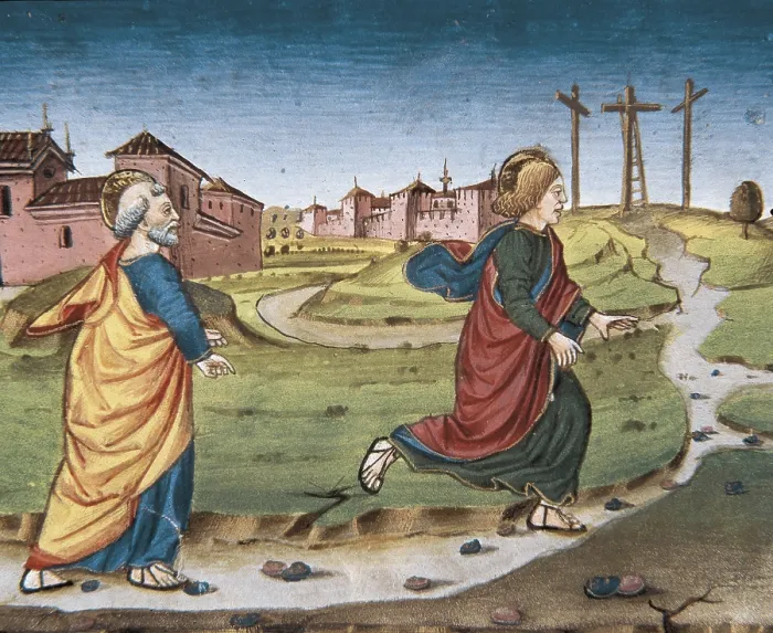 Framed Print : DE PREDIS, Cristoforo (1440-1486). Stories of Saint Joachim, Saint Anne, Virgin Mary, Jesus, the Baptist and the End of the World. 1476