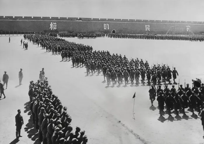 Framed Print : Presentation of 12, 000 Nationalist Chinese Troops in Ninghaia to U.S. Gen. Claire Chennault Framed Print : Presentation of 12, 000 Nationalist Chinese Troops in Ninghaia to U.S. Gen. Claire Chennault
