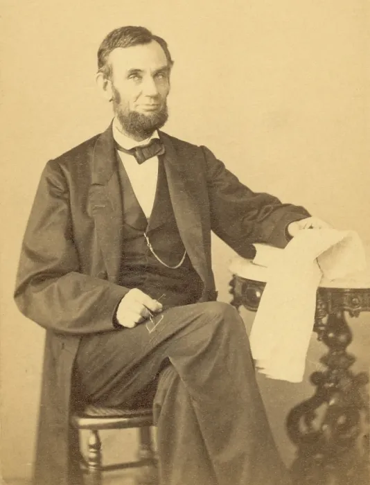 Framed Print : President Abraham Lincoln (1809-1865) is close to a smile in this August 1863 portrait by Alexander Gardner (1821-1882)