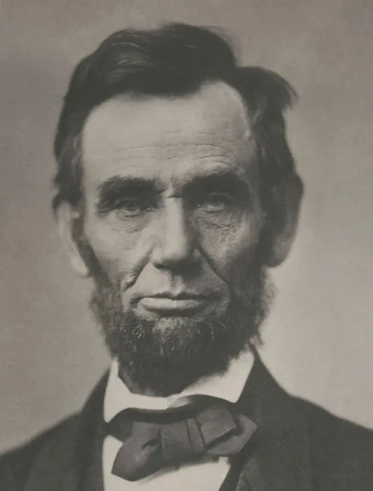 Framed Print : President Abraham Lincoln, August 9, 1863. Cropped version of photograph made by Alexander Gardner in a session at Mathew Bradys Washington DC photo studio