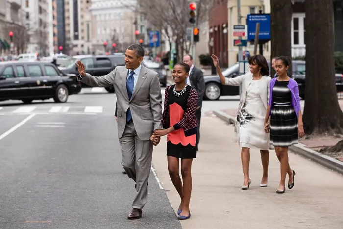 Framed Print : President Barack Obama and his family walk to attend an Easter service at St. John's Church. Washington, D.C. March 31, 2013. (BSLOC_2015_3_35) Framed Print : President Barack Obama and his family walk to attend an Easter service at St. John's Church. Washington, D.C. March 31, 2013. (BSLOC_2015_3_35)