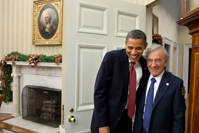 Framed Print : President Barack Obama greets Elie Wiesel in the Oval Office, Dec. 5, 2011. (BSLOC_2015_3_132) Framed Print : President Barack Obama greets Elie Wiesel in the Oval Office, Dec. 5, 2011. (BSLOC_2015_3_132)