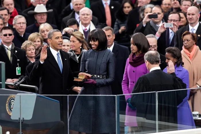Framed Print : President Barack Obama during the public inaugural swearing-in ceremony, Jan. 21, 2013. Supreme Court Chief Justice John Roberts administers the oath Framed Print : President Barack Obama during the public inaugural swearing-in ceremony, Jan. 21, 2013. Supreme Court Chief Justice John Roberts administers the oath