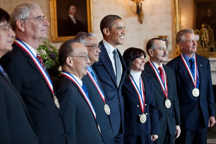 Framed Print : President Barack Obama stands with 2010 National Medal of Science recipients. From left, are: Dr. Richard A. Tapia; Dr. Peter J. Stang; Dr. Shu Chien; Dr. Srinivasa S.R Framed Print : President Barack Obama stands with 2010 National Medal of Science recipients. From left, are: Dr. Richard A. Tapia; Dr. Peter J. Stang; Dr. Shu Chien; Dr. Srinivasa S.R